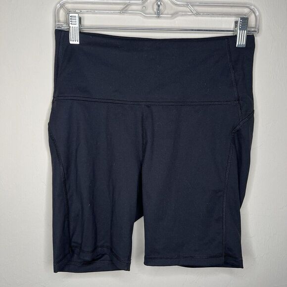 All In Motion Womens MEDIUM Black Active Compression Bike Shorts 7.5" - Picture 1 of 7